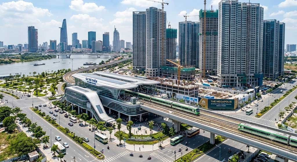 Ga Thủ Thiêm nằm kết nối đường sắt cao tốc Bắc - Nam và cao tốc Bến Lức - Long Thành