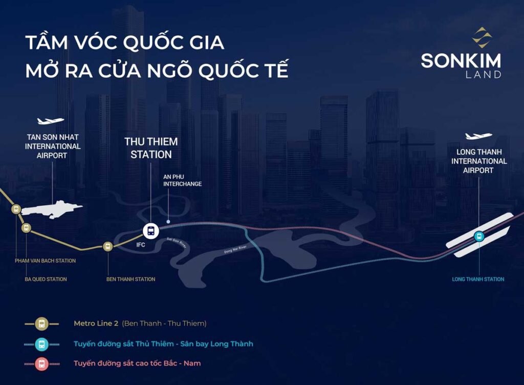 Ga Thủ Thiêm nằm ngay vị trí dự án The Megapolis