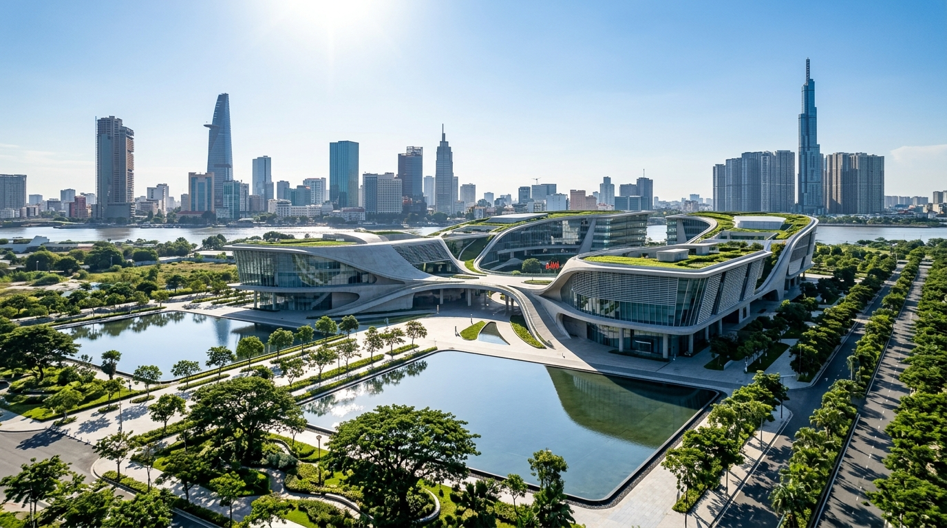 Trung tâm hành chính chính trị mới TP.HCM tại Thủ Thiêm khởi công 30/4/2026