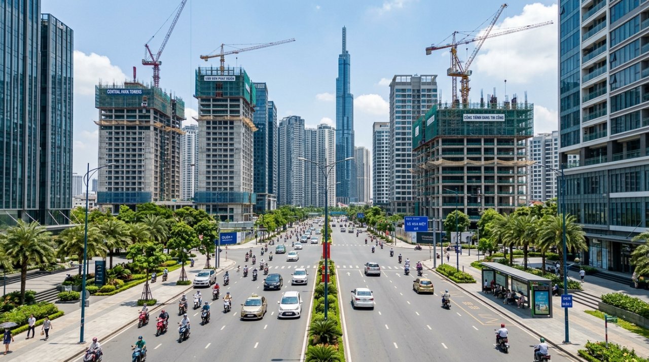 Khu đô thị mới Thủ Thiêm - Tòa nhà tái định cư phường An Khánh chờ đấu giá