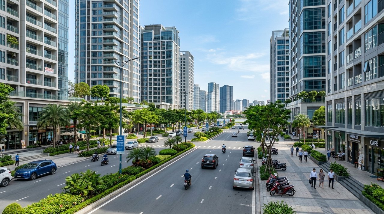 Đại lộ Mai Chí Thọ khu đô thị Thủ Thiêm căn hộ cao cấp