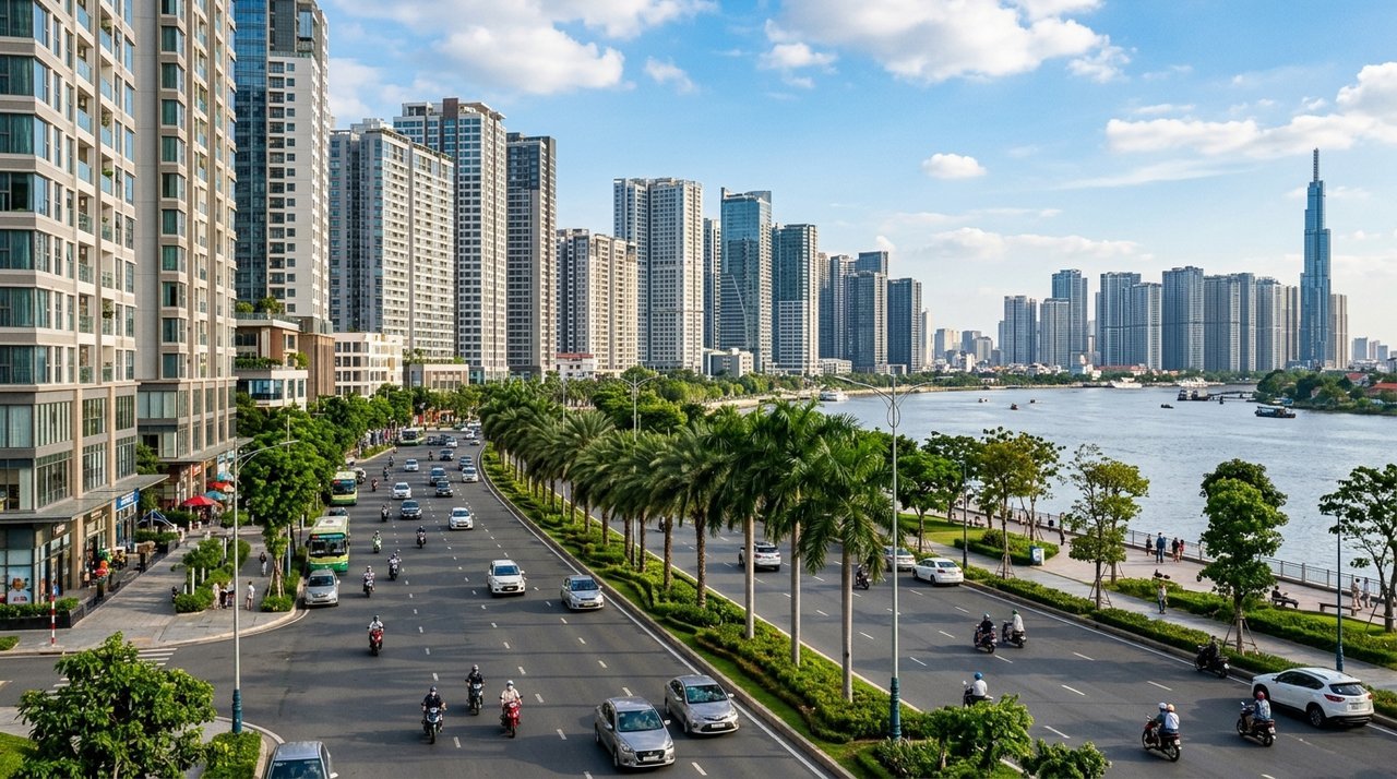 đại lộ Mai Chí Thọ Thủ Thiêm khu đô thị mới