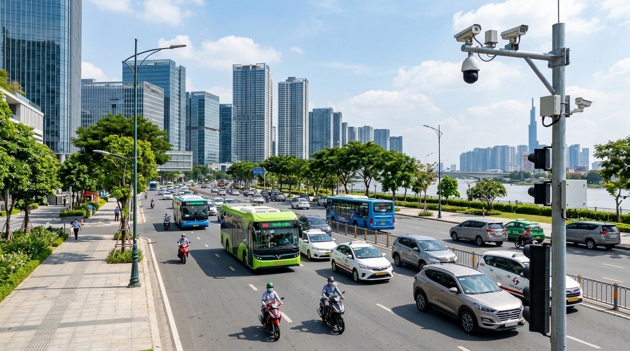 Đại lộ Mai Chí Thọ trong ranh giới vùng phát thải thấp Thủ Thiêm 2027