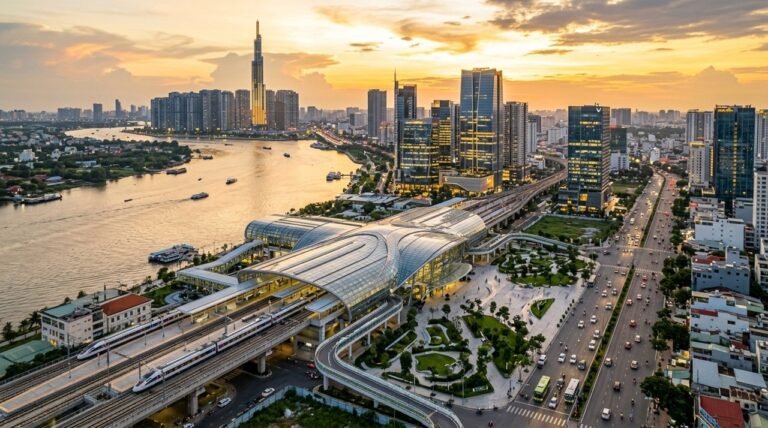Ga Thủ Thiêm đầu mối đường sắt kết nối sân bay Long Thành