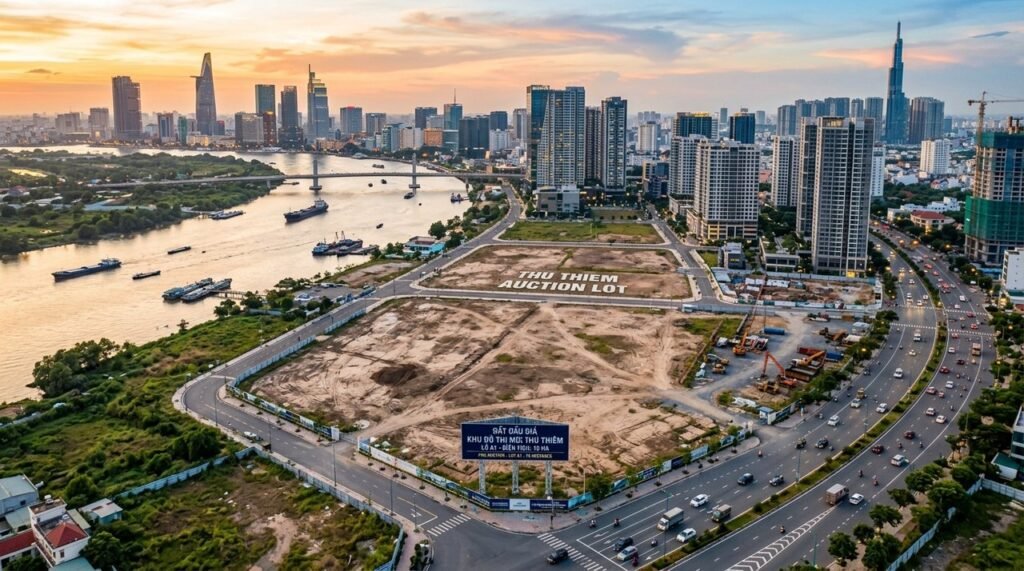 Lô đất 10.059m² Thủ Thiêm sắp đấu giá tháng 9/2026, khởi điểm gần 2.968 tỷ đồng