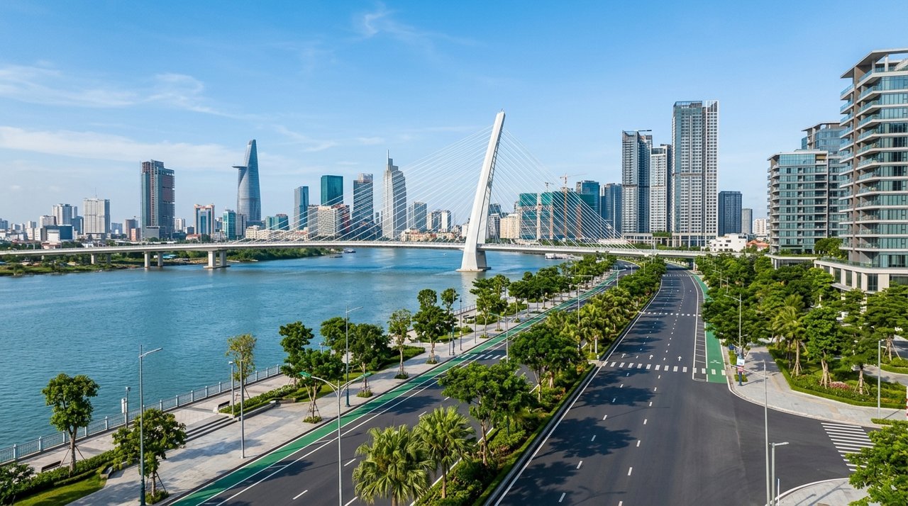 Đại lộ Mai Chí Thọ khu đô thị mới Thủ Thiêm