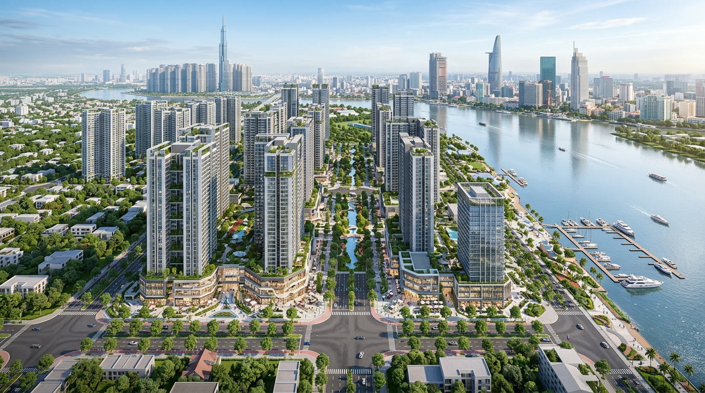 Quy hoạch tổng thể Khu đô thị mới Thủ Thiêm gần đường Mai Chí Thọ
