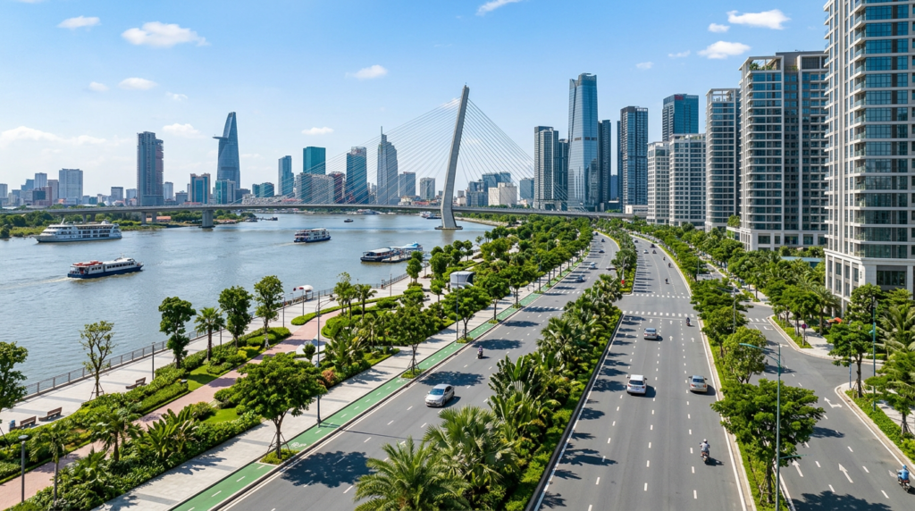 Hạ tầng giao thông Khu đô thị mới Thủ Thiêm quanh The Megapolis
